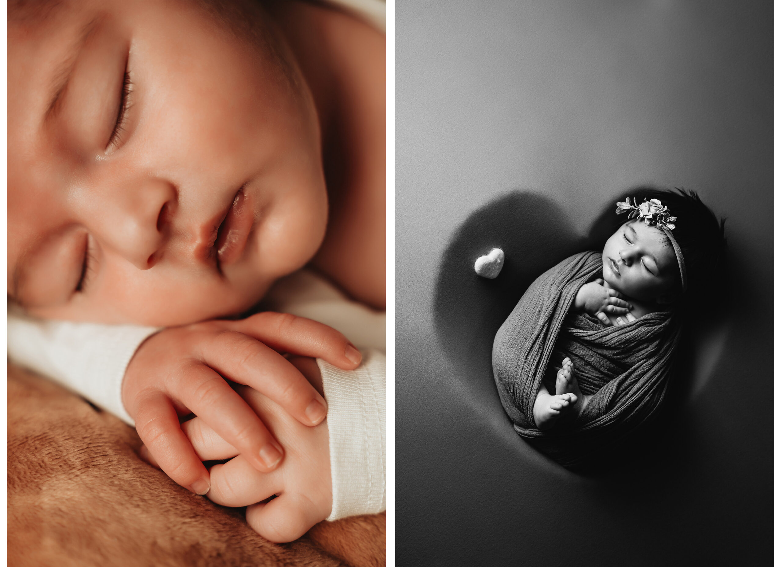 Bébé Posing dans un coeur et détaillé