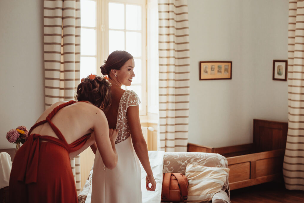 Préparatifs mariage dans les chambres du Chateau de la Rousselière - Frossay